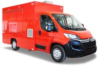 Camion de restauration mobile entièrement équipé, remorque de cuisine en acier inoxydable pour vente de rue, idéal pour hot-dogs et pizzas