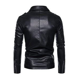 2025 mode cuir Biker veste pour hommes automne nouveau coréen jeunesse moto porter gris couleur peau de vache cuir veste pour hommes - Product Image 2
