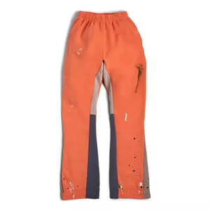 Pantalon de jogging ample et lourd pour homme, lavage vintage personnalisé, jambe droite et large, sans revers, rose délavé au soleil - Product Image 2