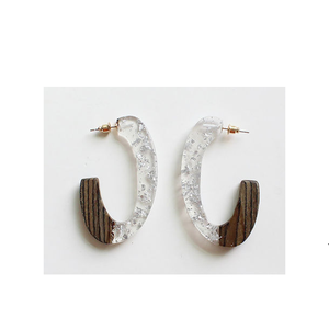 Pendiente de madera y resina Pendientes de leopardo de moda para mujer Concha de tortuga con producto de venta - Product Image 5