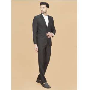 Traje de Oficina para Hombre en Color Negro Ámbar, Diseño Elegante para Eventos Empresariales, Reuniones de Oficina y Eventos Casuales Elegantes, para Exportación - Product Image 1