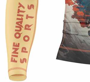 Men's MMA Rash Guard Full Sleeve Digital Print Spandex/Polyester 240g Stretch Quick Dry Breathable OEM Service - Product Image 6