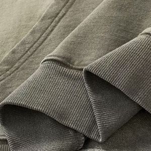 Sudadera con Capucha Holgada de Felpa 100% Algodón para Hombre, Estilo Casual Deportivo para Otoño e Invierno, con Patrón Liso y Técnicas de Lavado - Product Image 4