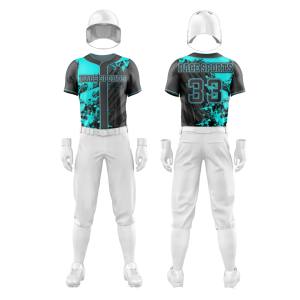 เสื้อเบสบอลมืออาชีพผ้าเจอร์ซีย์สีตัดกันพิมพ์ลายเปล่าพิมพ์ซับลิเมชันขนาดพลัสไซส์ - Product Image 2