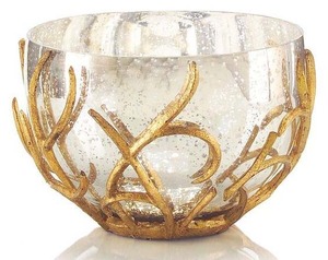 High Quality Round Shape Serving Bowl Fancy <b>Work</b> with Golden Metal <b>Stand</b> Customized Technique for Wedding Decor - Product Image 1