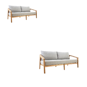 Sofá seccional moderno para exteriores, muebles de madera maciza con cojines, restaurante, Hotel, jardín, terraza, Bar, cafetería, aplicaciones de comedor - Product Image 3