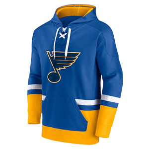 2025 nouveau coton mélangé blanc hommes à capuche Hockey sublimé broderie Hockey sweats à capuche avec lacets pull à capuche décontracté - Product Image 5