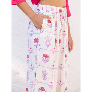 Pantalon palazzo en coton à taille haute et jambes larges pour femme, respirant, décontracté, avec taille élastique - Product Image 4