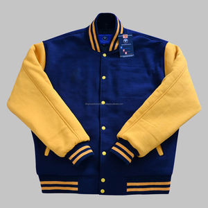 Offre Spéciale brodé Chenille patchs laine en cuir véritable manches Letterman Baseball College Varsity vestes personnalisées - Product Image 5