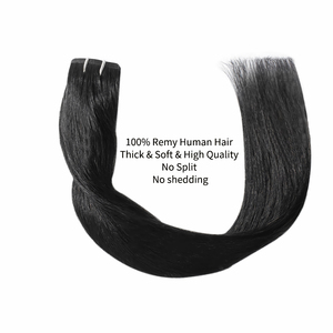 14-28 pulgadas <span class=keywords><strong>Remy</strong></span> doble dibujado Clip de cabello humano en extensiones para mujeres marrón oscuro 8 o 10 piezas Clip en 100% extensiones de cabello humano - Product Image 4