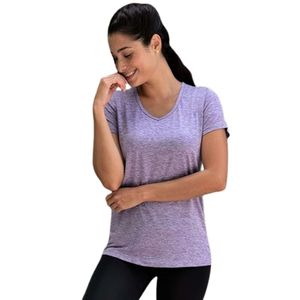 Camiseta Deportiva Casual de Manga Corta con Cuello en V para Mujer, Secado Rápido, para Gimnasio, Fitness, Yoga (Disponible en ODM Plus) - Product Image 4