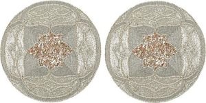 Handcrafted <b>Round</b> Beaded <b>Placemats</b> for Dining Table Wedding Christmas Decoration Family Gathering Parties - Product Image 2