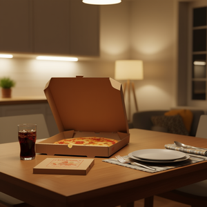 Camiseta Friday Is Pizza Night Negra Unisex para Adulto, Talla Mediana, Cuello Redondo, Manga Corta, Serigrafiada, Promocional - Product Image 3