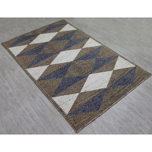 Alfombra Tejida a Mano de Yute Geométrica, Lavable, Ecológica, Multicolor, para Decoración de Bodas, Eventos, Pasillos - Product Image 2