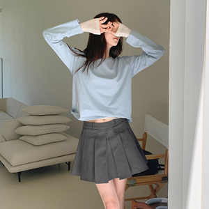 Jupe plissée coréenne bio Mini vêtements décontractés livraison gratuite jupe de mode formelle Mini jupe plissée midi avec poche - Product Image 3