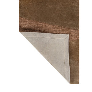 พรมขนสัตว์และใยวิสโคสทอมือสีเบจและสีน้ำตาล รุ่น TNQ-3300 ลายแบบนามธรรม สำหรับตกแต่งห้องนั่งเล่น พรมทรงสี่เหลี่ยมผืนผ้า - Product Image 5