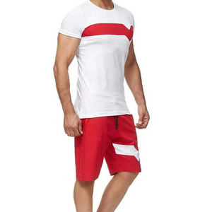 Streetwear décontracté pour hommes ensemble t-shirt et short d'été à manches courtes imprimé respirant vêtements en coton - Product Image 2