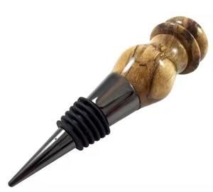 Bouchon de bouteille en métal artisanal pour accessoires de bar, économiseur de vin et de liqueur, décoratif pour les fêtes - Product Image 2