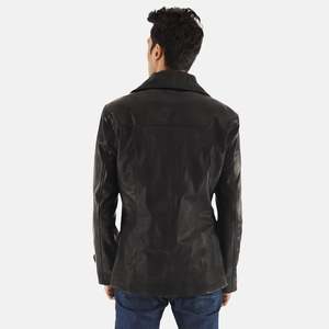 Leo Men's Black Leather Coat - Product Image 5
