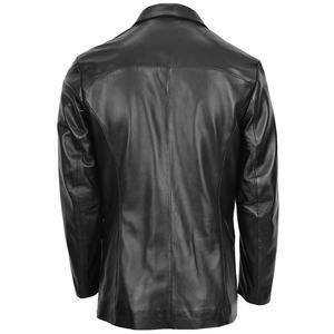 Leather Balazer <b>Men</b> Slim Fit <b>Black</b> Lambskin Leather <b>Men</b> Jacket Winter Leather - Product Image 5
