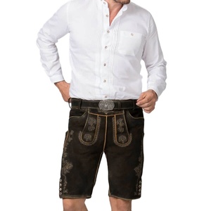 Nuevos Pantalones Cortos de Cuero Tradicionales Bávaros para Hombre, Ligeros, Estilo Oktoberfest, Personalizados, Ecológicos, con Botones en el Medio - Product Image 4