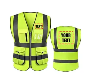 Vente en gros de haute qualité poches multifonctionnelles protection de sécurité gilet réfléchissant vêtements de sécurité - Product Image 6