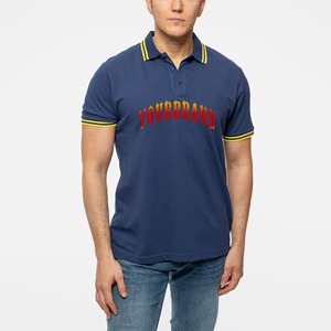 Polo clásico para hombre con cuello cómodo y moderno que bloquea el color y camiseta de manga corta de algodón puro de 240g - Product Image 6