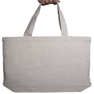 Extra-Large Reusable Cotton Canvas <b>Tote</b> Shopping <b>Bag</b> for Women Custom Logo <b>Zipper</b> Pockets and <b>Zipper</b> Closure Blank <b>Tote</b> <b>Bag</b> - Product Image 3