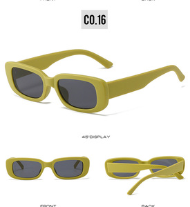 Lunettes de soleil rétro 100 % protection UV, petites montures, verres PC à bordure complète, logo personnalisable, lunettes vintage, vente en gros - Product Image 2