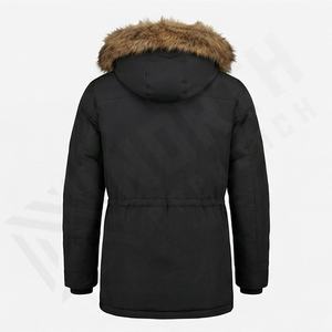 Veste parka d'hiver imperméable pour homme, capuche en fausse fourrure, isolée, multi-poches, manteau d'extérieur, protection thermique contre le froid - Product Image 2