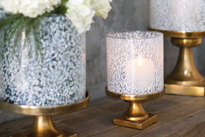 Ultimate High Quality Decorating Votive Glass With Metal Square Shape Golden Finished Base Stand <b>T</b> <b>Light</b> <b>Candle</b> Holder - Product Image 3