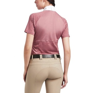 Ropa ecuestre con logotipo personalizado, camisetas para montar a caballo, camisa de espectáculo ecuestre de capa base para mujer, diseño personalizado, superventas - Product Image 5