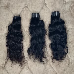 Extensions de cheveux Remy indiens de 16 pouces Cheveux humains bouclés - Product Image 1