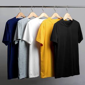 เสื้อยืดผ้าฝ้ายแบบเรียบจำนวนมากสำหรับฤดูร้อน-เสื้อยืดใช้ได้ทั้งชายและหญิง-เสื้อยืดแขนสั้น - Product Image 1