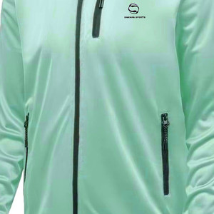 Chándal de gimnasio personalizado de fábrica al por mayor, conjunto de chándal de entrenamiento de talla grande con cremallera completa - Product Image 6