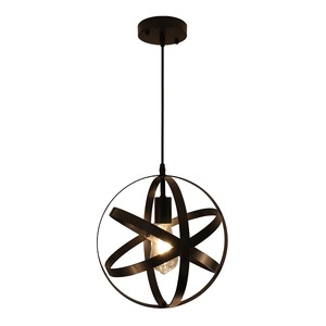 Fabrication de lustre décoratif de restaurant et de bar forme ronde conception antique lampe pendante galvanisée décoration d'intérieur - Product Image 3