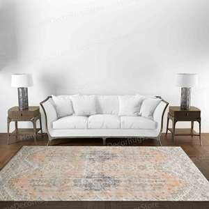 Printed <b>Rug</b>: Modern Moroccan Design, Non Slip, Easy To Clean,Chenille <b>Rug</b> - Product Image 4