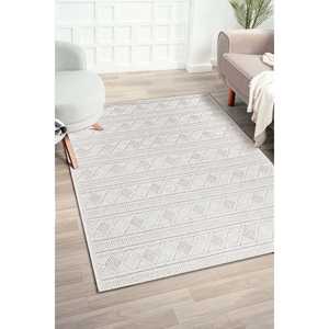 Alfombra de Área Netline Home, Duradera, de Fibra Sintética, Color Beige, Tejido Plano Kilim BR009, 80x150 cm, para Dormitorio, Estudio, Habitación Infantil - Product Image 3