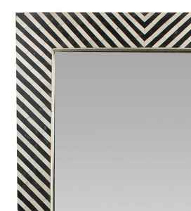 Luxueux cadre de miroir incrusté d'os en bois naturel 100% fabriqué à la main personnalisé d'Inde pour la décoration murale à la maison - Product Image 2