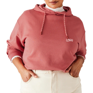 Sweat-shirts d'hiver décontractés pour femmes de haute qualité 400 GSM, imprimés sur mesure, brodés, à capuche, tricotés, épais, fabriqués en usine OEM - Product Image 5