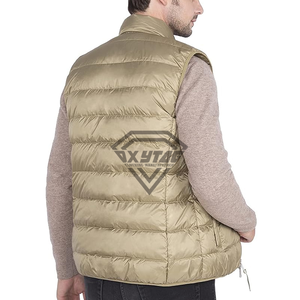 Veste matelassée personnalisée à logo en vente chaude pour hommes, légère, chaude pour l'hiver, sans manches, service OEM disponible, vestes matelassées - Product Image 5