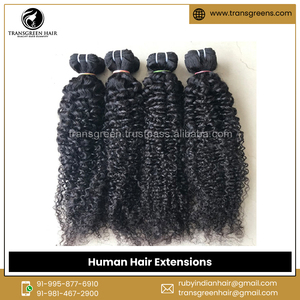 100% Raw Unprocessed Virgin Temple Hair Grade Kinky Curly Human Hair Extensions From Leading Indian Seller at Exclusive Price - Product Image 3