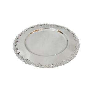 Assiette de service en métal avec motif en relief, pour la restauration hôtelière, utilisation pour les mariages, la restauration hôtelière, article décoratif - Product Image 2