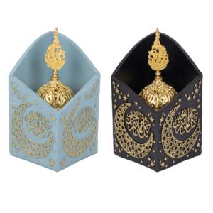 Brûleur d'encens arabe moderne senteurs essentielles fabricant de fournisseur indien magnifiquement conçu métal/céramique écologique - Product Image 1