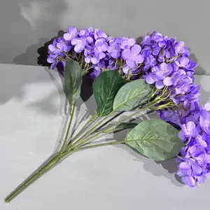 55cm Artificial Hydrangea Flowers Silk Artificial Flowers Bouquet Arrangements For Weddings Hydrangea Sale
