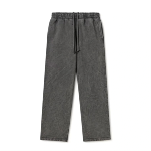 Pantalon décontracté pour homme, taille élastique, taille mi-haute, en polyester/coton peigné épais et respirant, style vintage, avec logo personnalisé brodé, coloré - Product Image 2