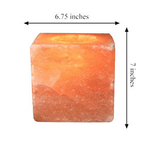 Grace International Services estilo náutico lámpara de sal de cristal del Himalaya larga portavelas tallado decoración del hogar artesanías naturales altas - Product Image 3