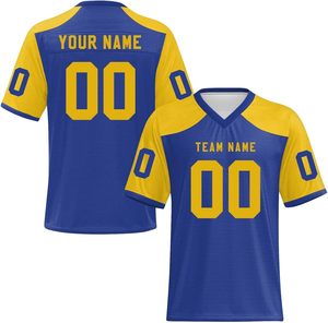 High Quality Custom American Football Jerseys Quick Dry <b>Mesh</b> Polyester Heat Transfer Print Plus Size OEM Wholesale Teamwear - Product Image 2