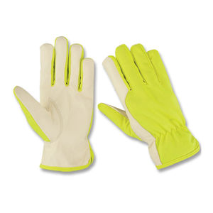 Guantes de trabajo de cuero de grano de piel de cabra de vaca de alta calidad Guantes de conductor Funciones anticorte antiimpacto Guantes de seguridad general - Product Image 2