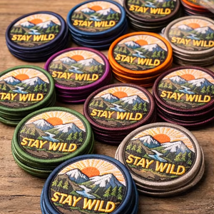 Paquete de 10 colores de parches bordados Stay Wild, ideales para sombreros, chaquetas, bolsos, manualidades – 100 piezas en total - Product Image 1